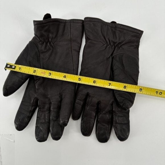 Thinsulate Gloves Chocolate Brown Leather Lined Insulated Winter Large Gloves - Picture 8 of 8